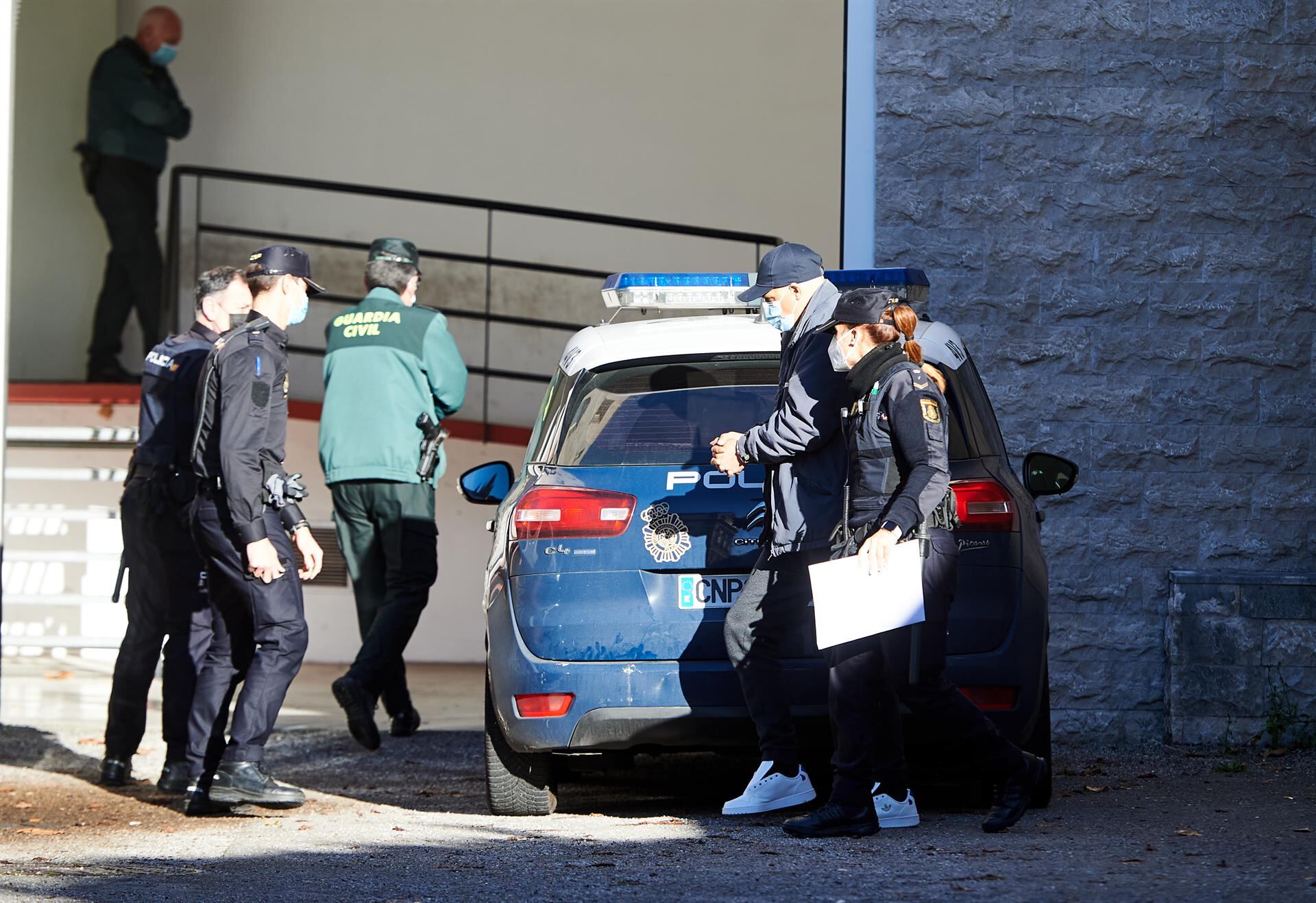 El detenido por el doble crimen de Liaño, José Reñones, a su llegada para declarar.