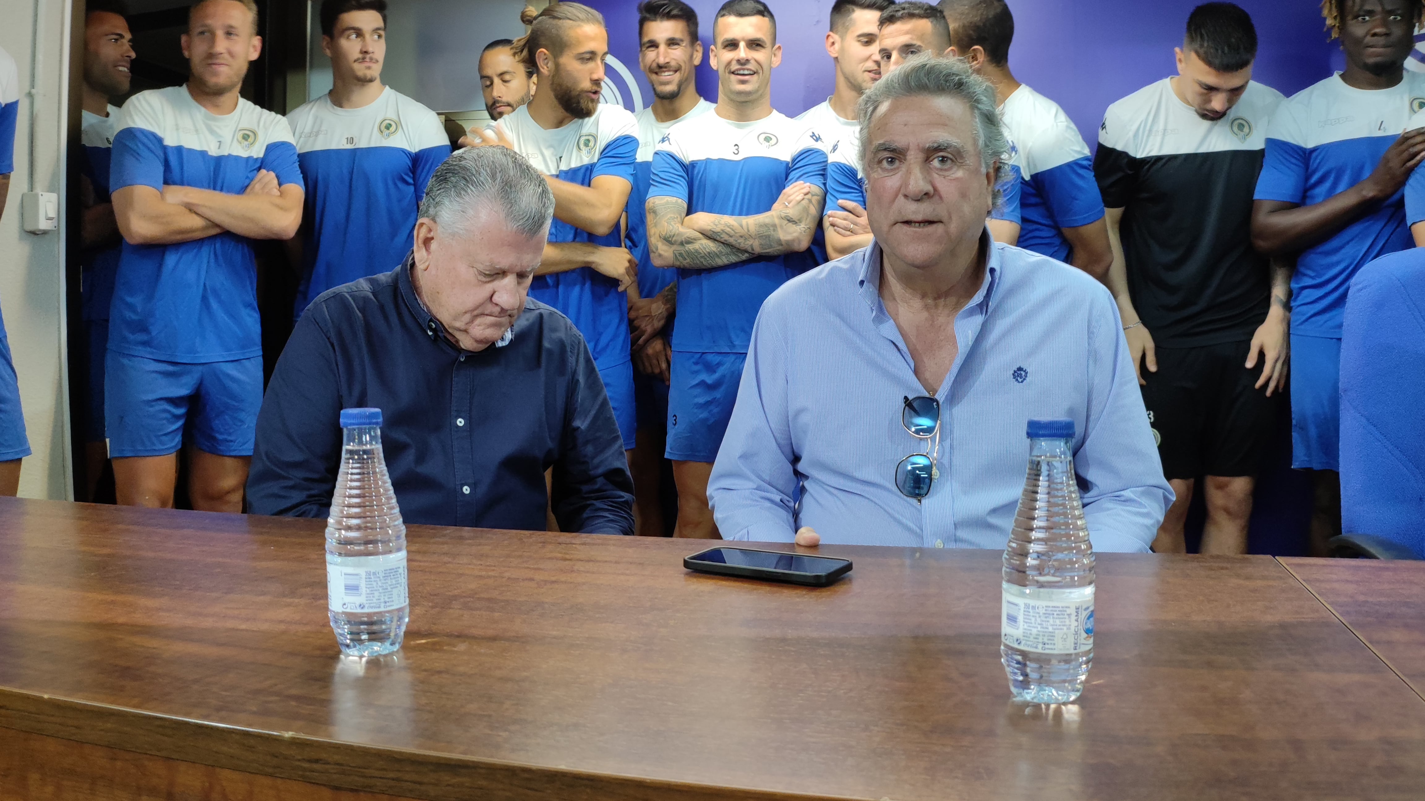 Enrique Ortiz y Valentín Botella, propietario y vicepresidente del Hércules CF
