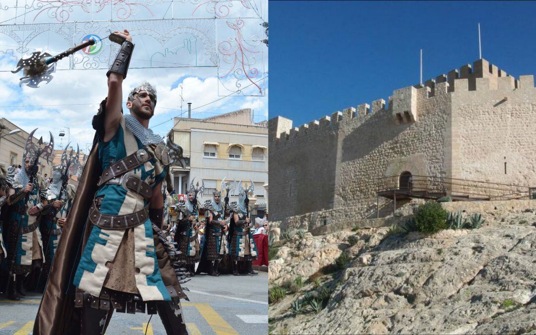 Moros y Cristianos y Castillo en la población de Petrer