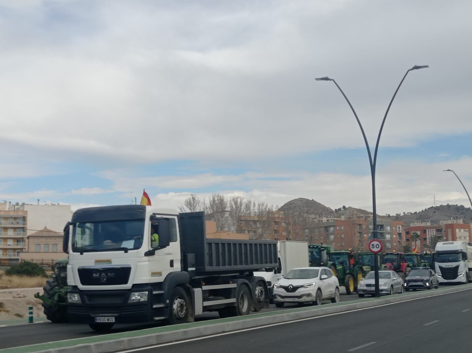 Tractorada este martes en la Ronda Central de Lorca