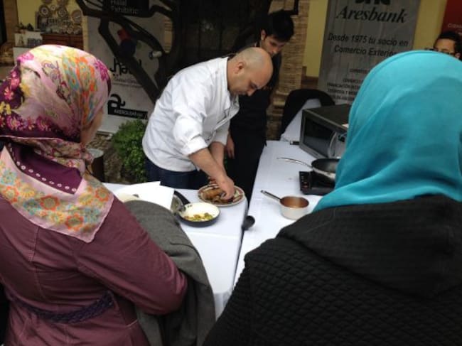 Demostración de cocina 'halal'.