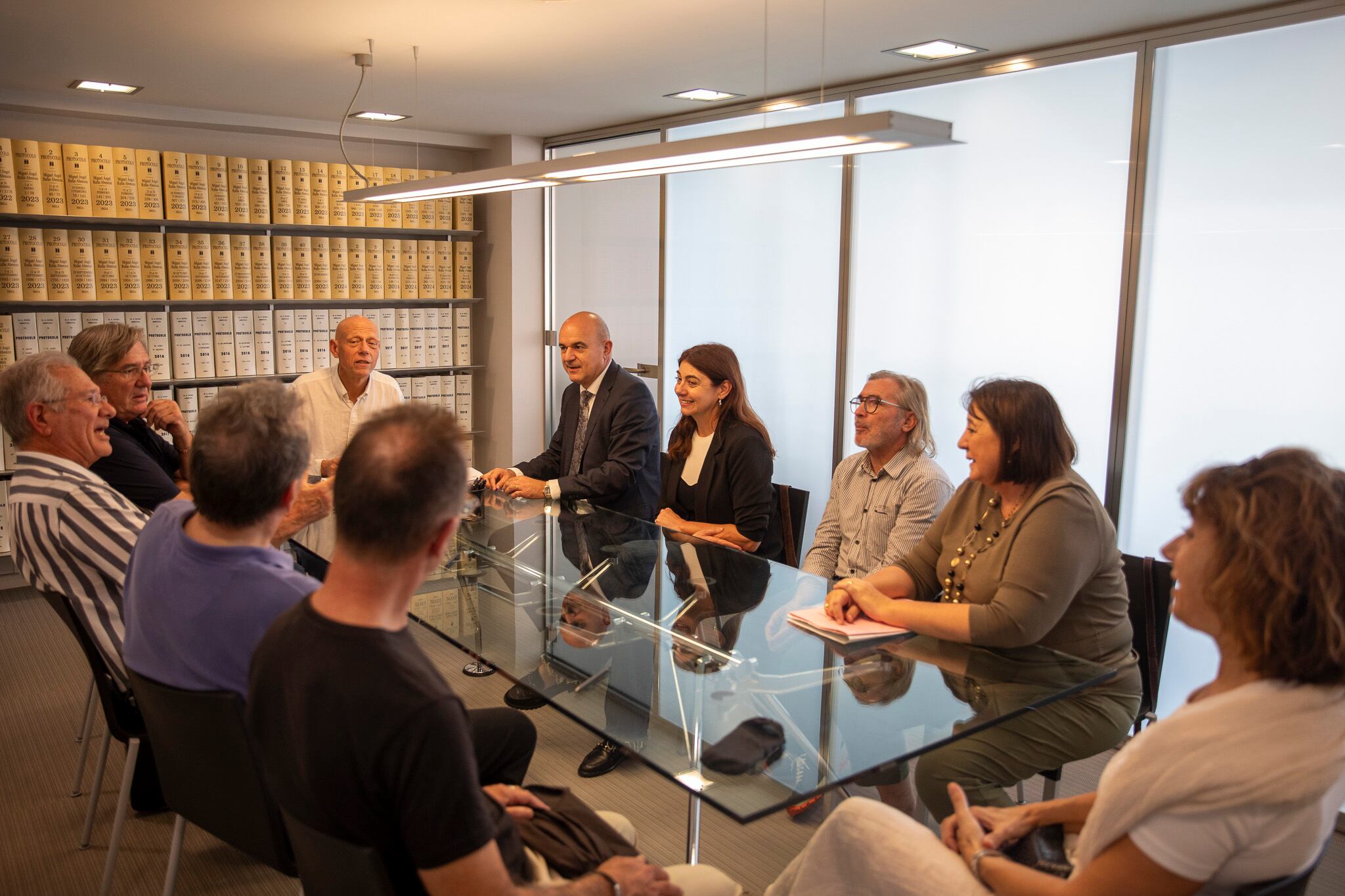 Imagen de la firma en una notaría de Ibiza