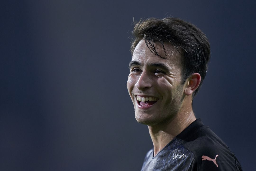 Eric García, sonriente durante un partido con el Manchester City