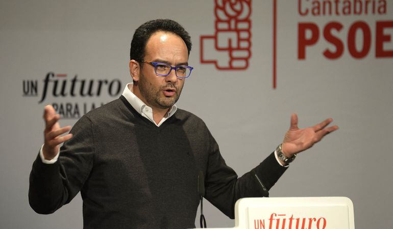 El portavoz del PSOE en el Congreso, Antonio Hernando