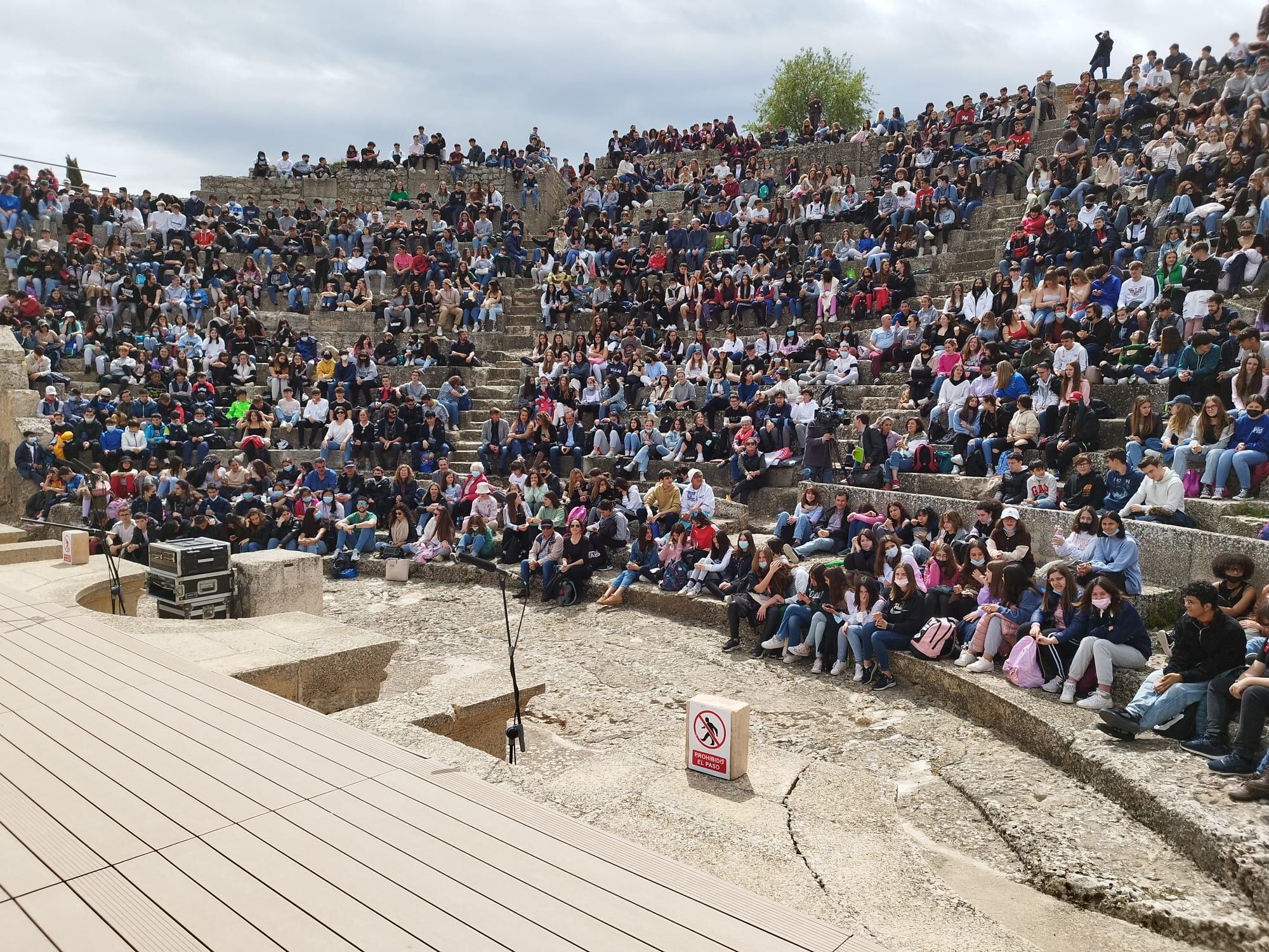 Publico en Teatro Grecolatino Segobriga