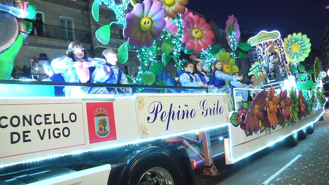 Carroza en la Cabalgata de Vigo