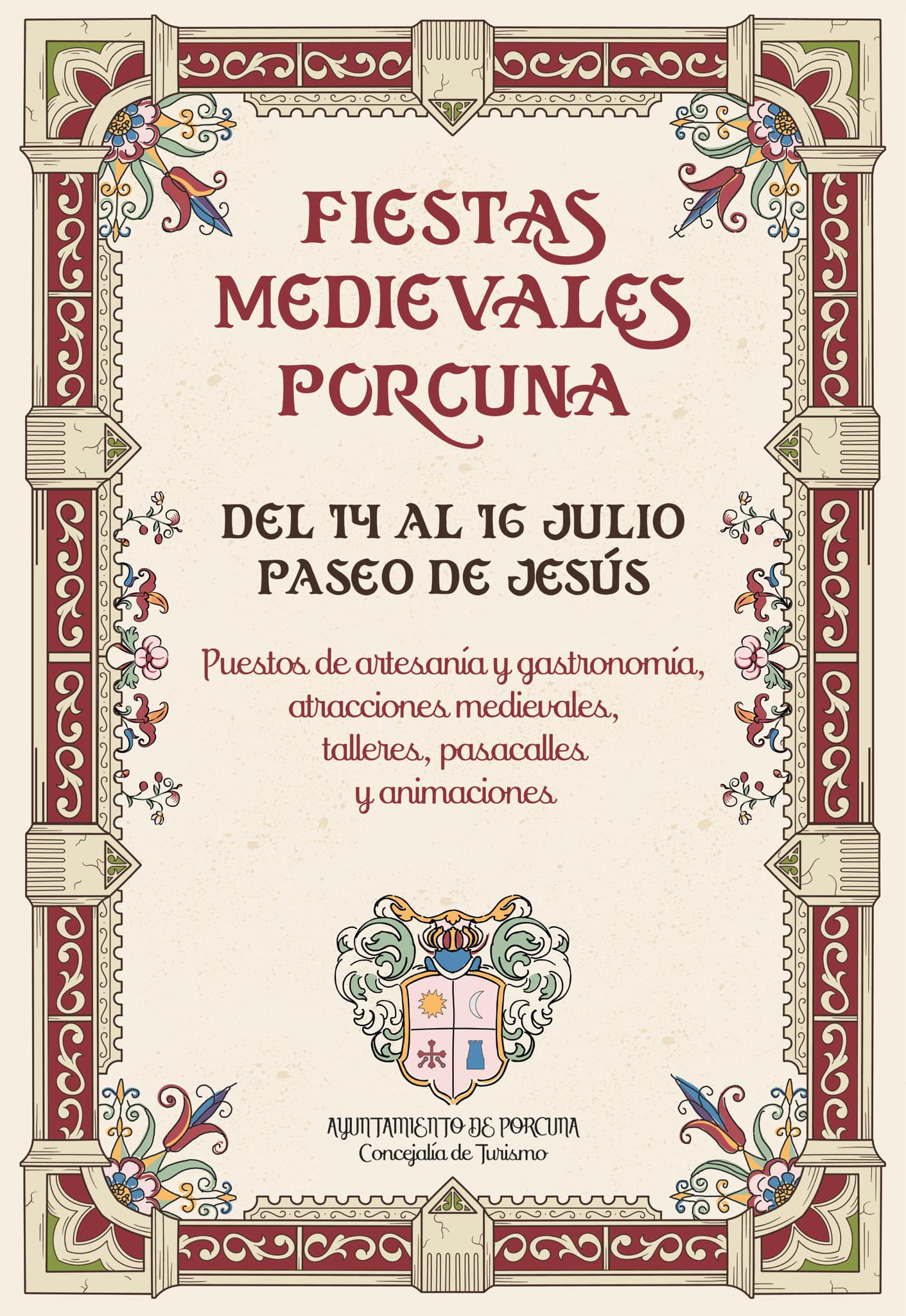 Cartel de las fiestas medievales de Porcuna