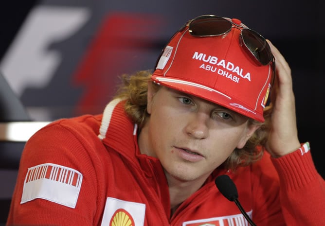 Kimi Raikkonen durante una rueda de prensa en 2009