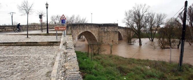 El caudal del río Pisuerga ha aumentado su caudal a su llegada a Valladolid