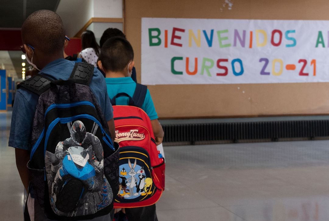 Inicio del curso escolar en un colegio de la Comunitat Valenciana. 