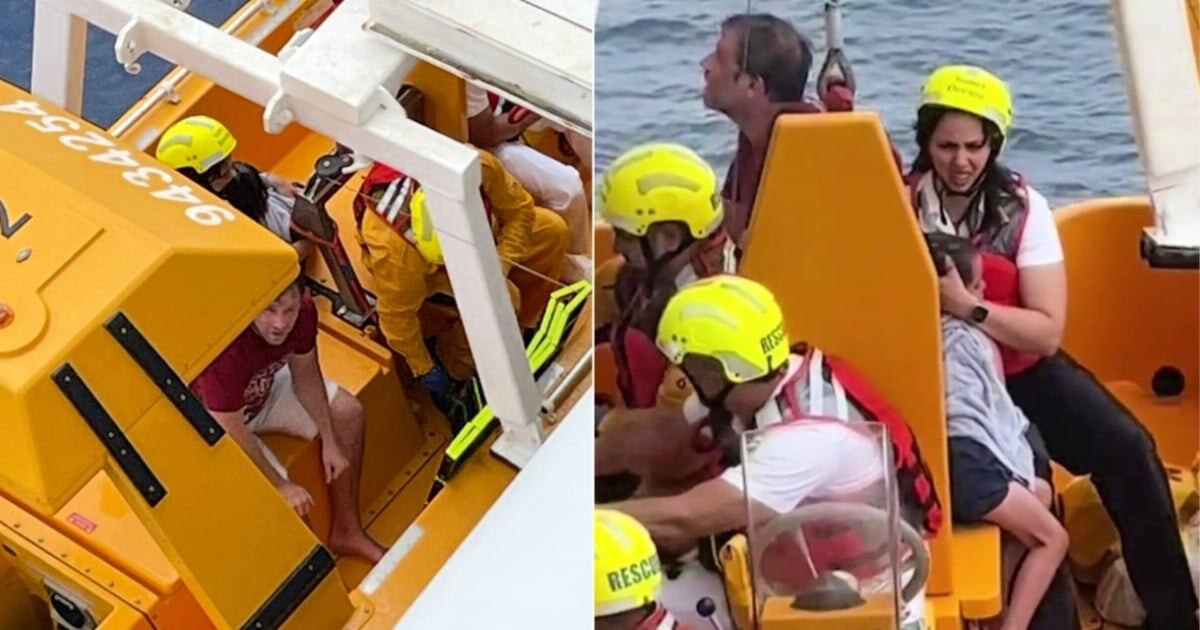 Captura de la embarcación de rescate, con el padre y la hija a salvo Tik Tok