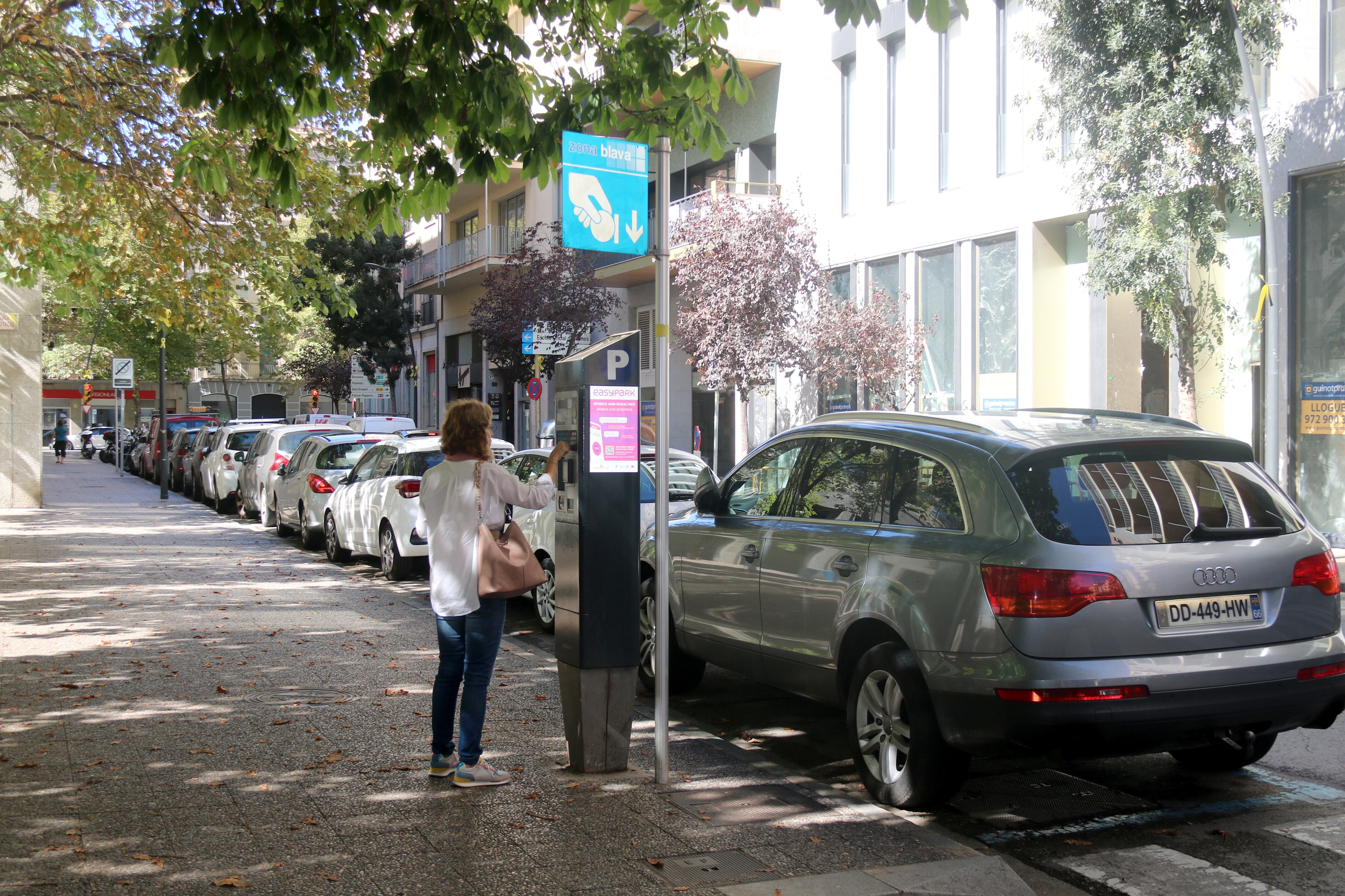 Aparcaments en zona blava al centre de Girona