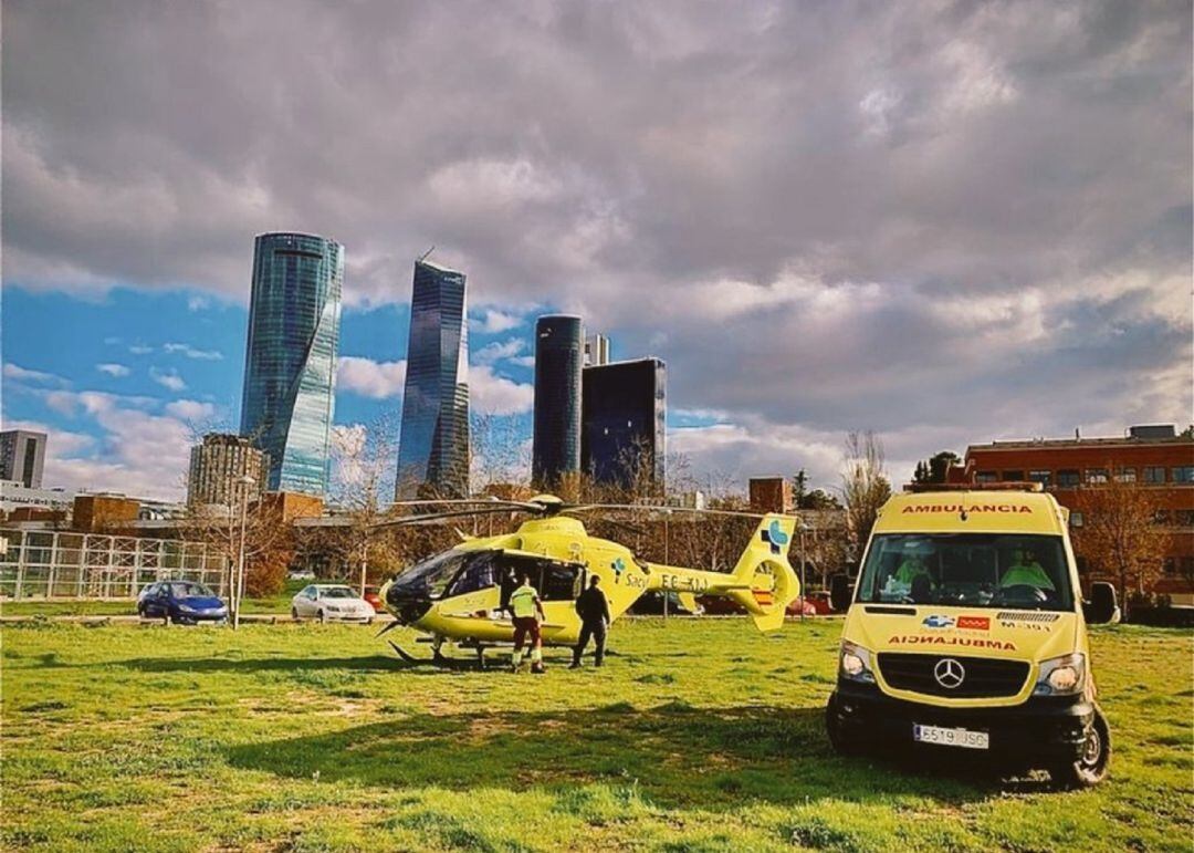 El menor, de 14 años, tuvo que ser trasladado en helicóptero al Hospital de La Paz, en Madrid