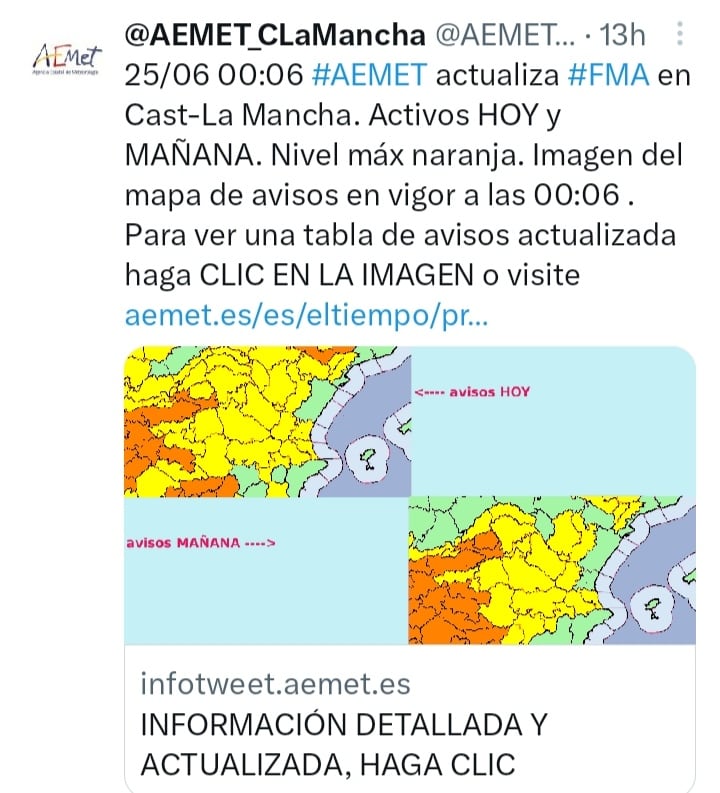 Ciudad Real en alerta naranja por altas temperaturas durante este domingo