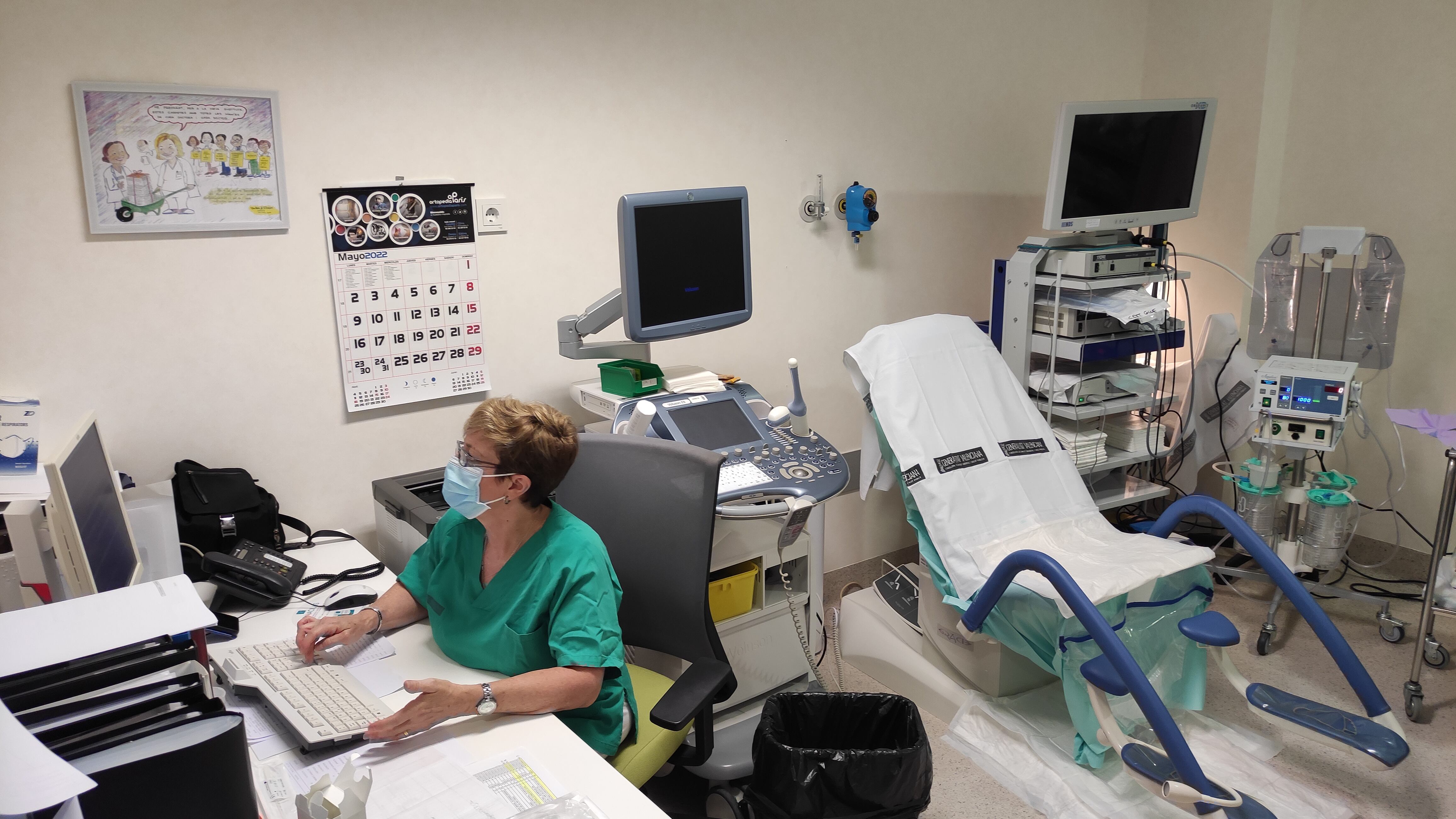 Consulta de ginecología del Hospital de Gandia.