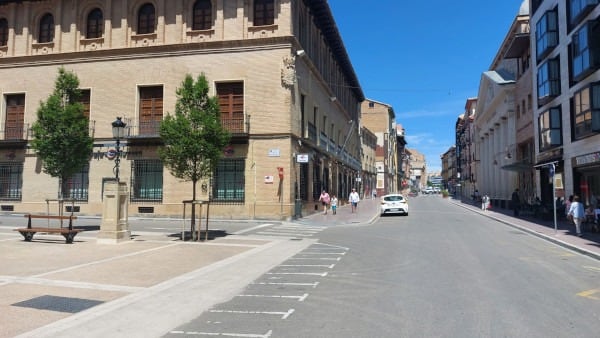 Tramo del Coso Alto de Huesca, que se finalizará