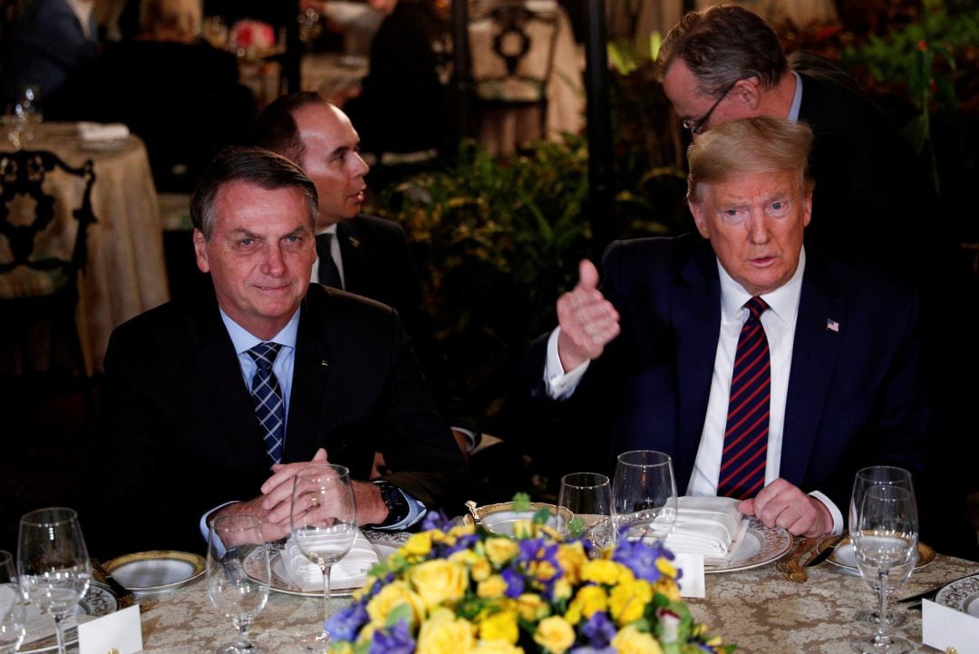 Donald Trump reunido con el presidente de Brasil, Jair Bolsonaro.