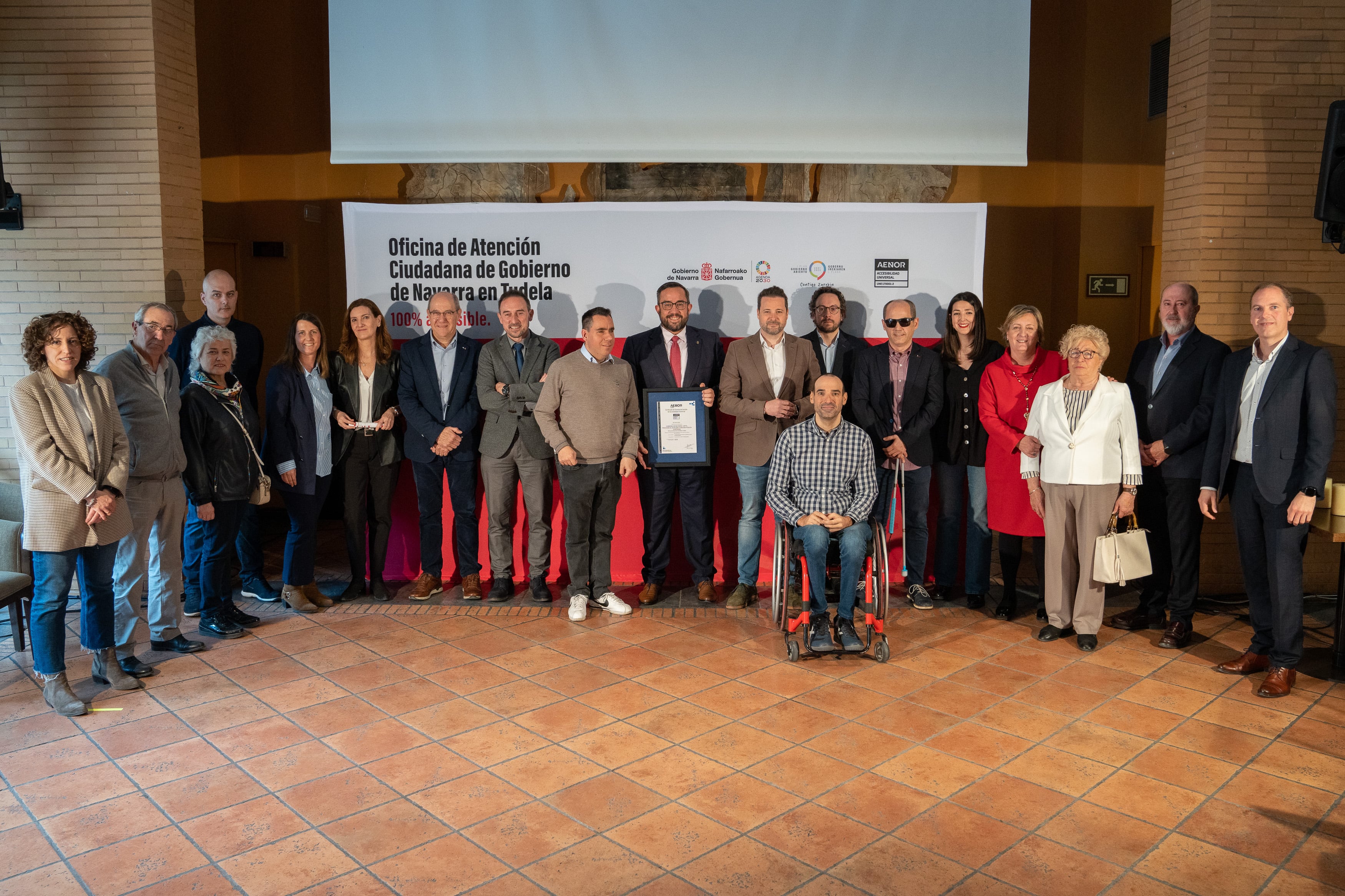 La Oficina de Atención Ciudadana de Tudela, 100% accesible con certificación AENOR