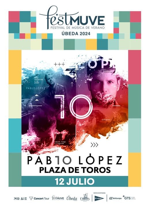 Cartel anunciador del concierto de Pablo López en Festmuve Úbeda