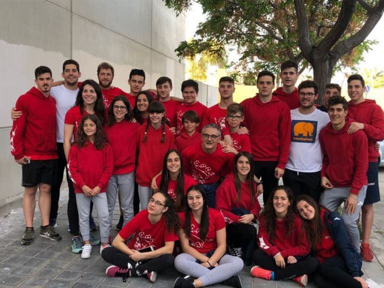 Nadadores del Centro Excursionista Eldense en Valencia