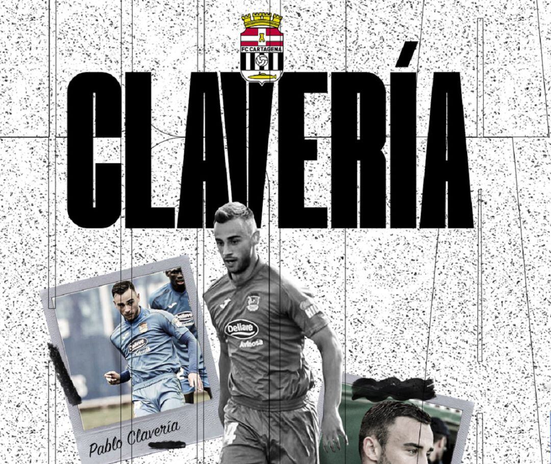 Cartel de bienvenida de Clavería