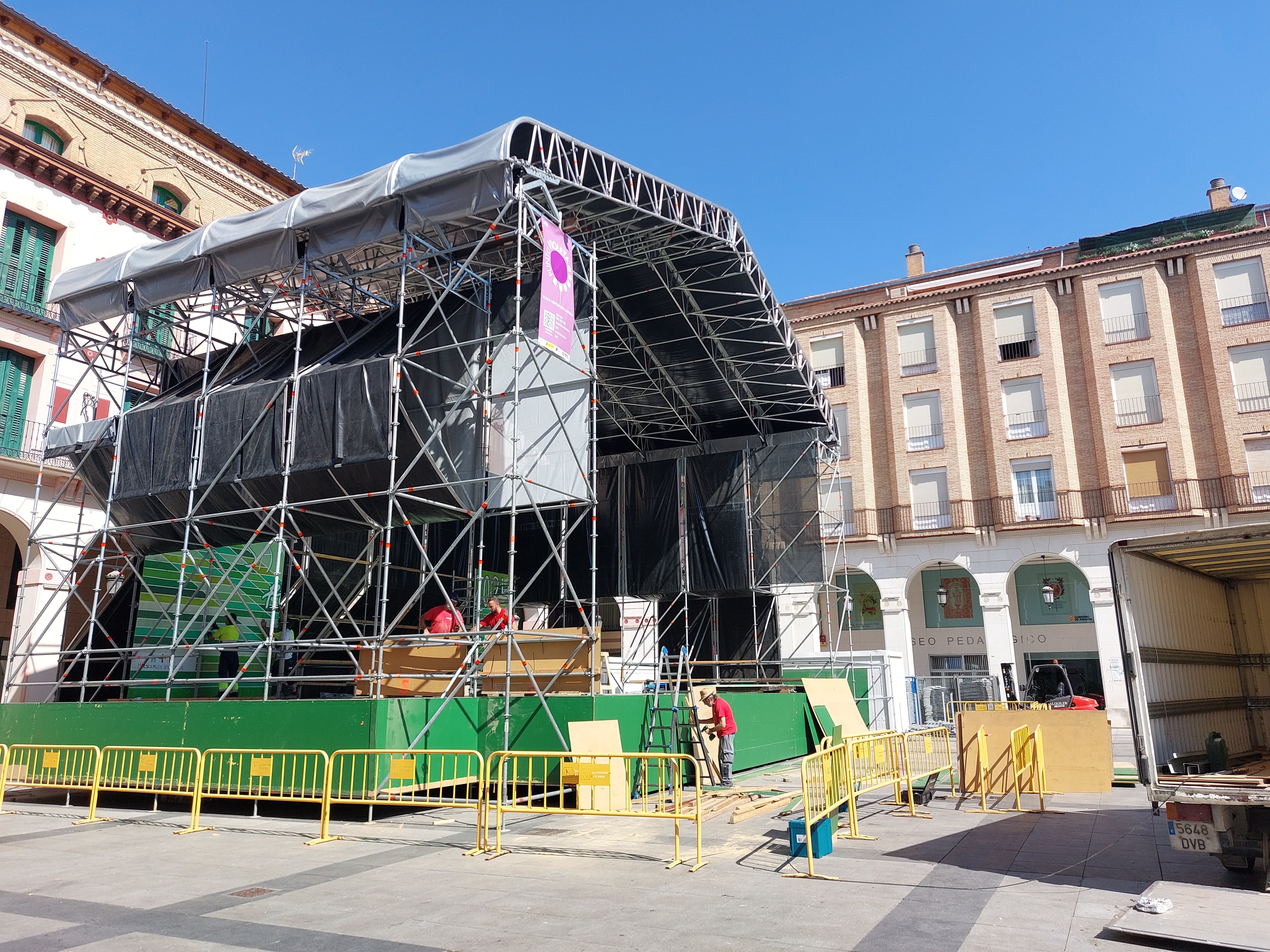 CHA había pedido en diversas ocasiones que se cubriera el escenario de la Plaza Luis López Allué