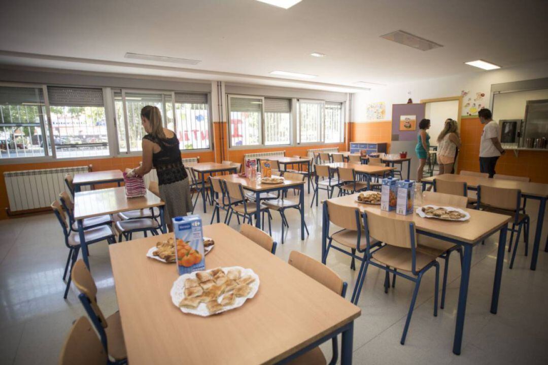 Imagen del servicio de comedor en un colegio de la capital