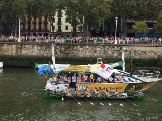 Hondarribia celebra su victoria en Bilbao y su sexta bandera de la temporada