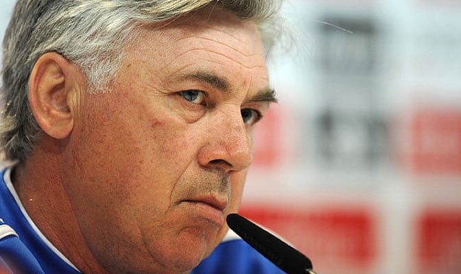 Ancelotti, durante una rueda de prensa