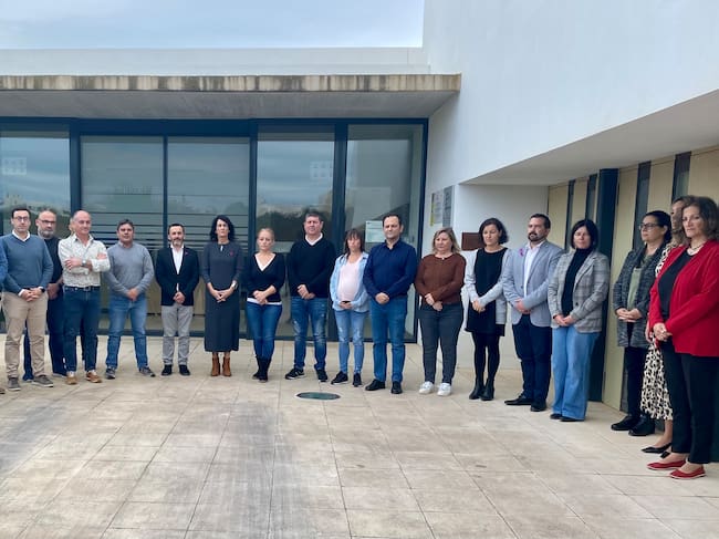 Un momento durante el minuto de silencio por el 25N en Formentera