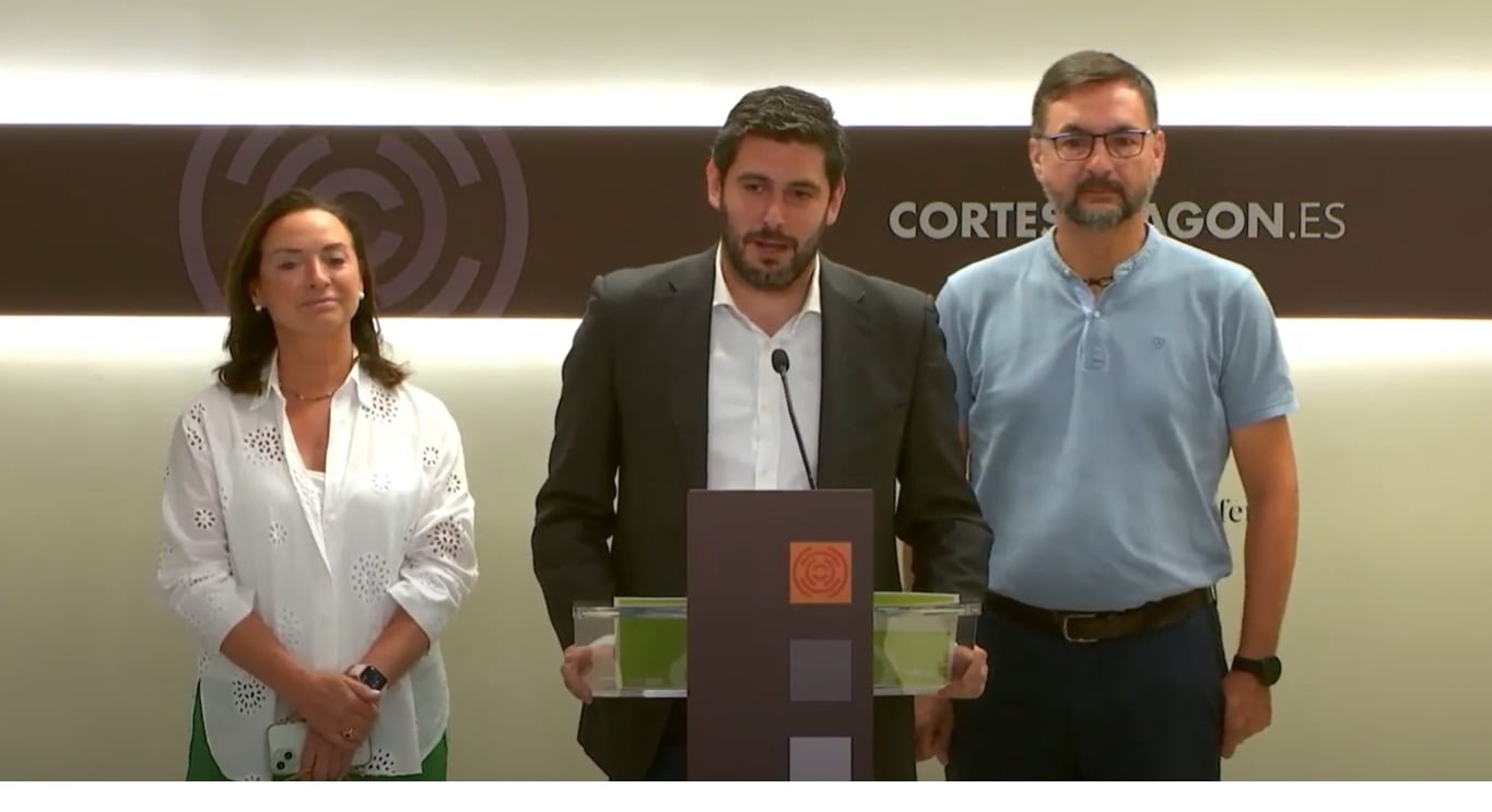 Rueda de prensa de Vox en las Cortes de Aragón