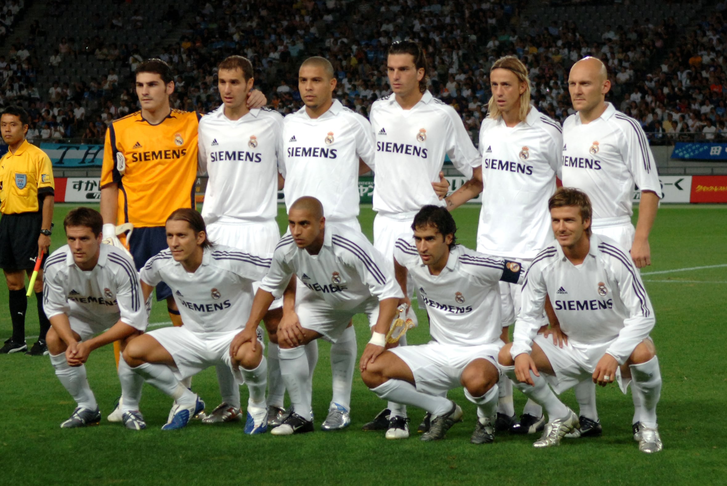 Once del Real Madrid en un partido en 2005