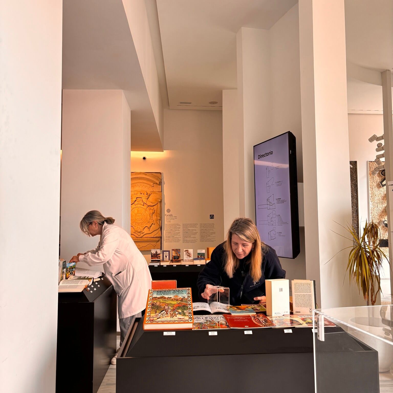 Preparando la exposición