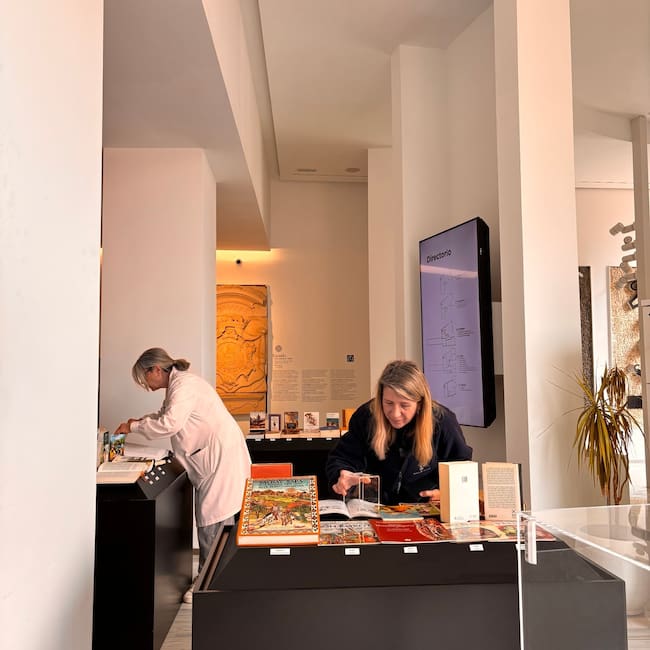 Preparando la exposición