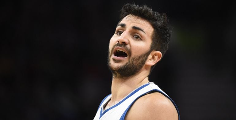 Ricky Rubio reacciona tras meter una canasta frente a Indiana Pacers