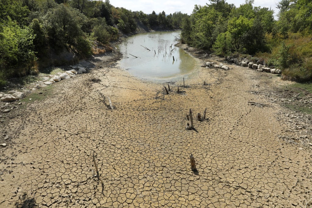 Sequía en el río Gardón (Francia).