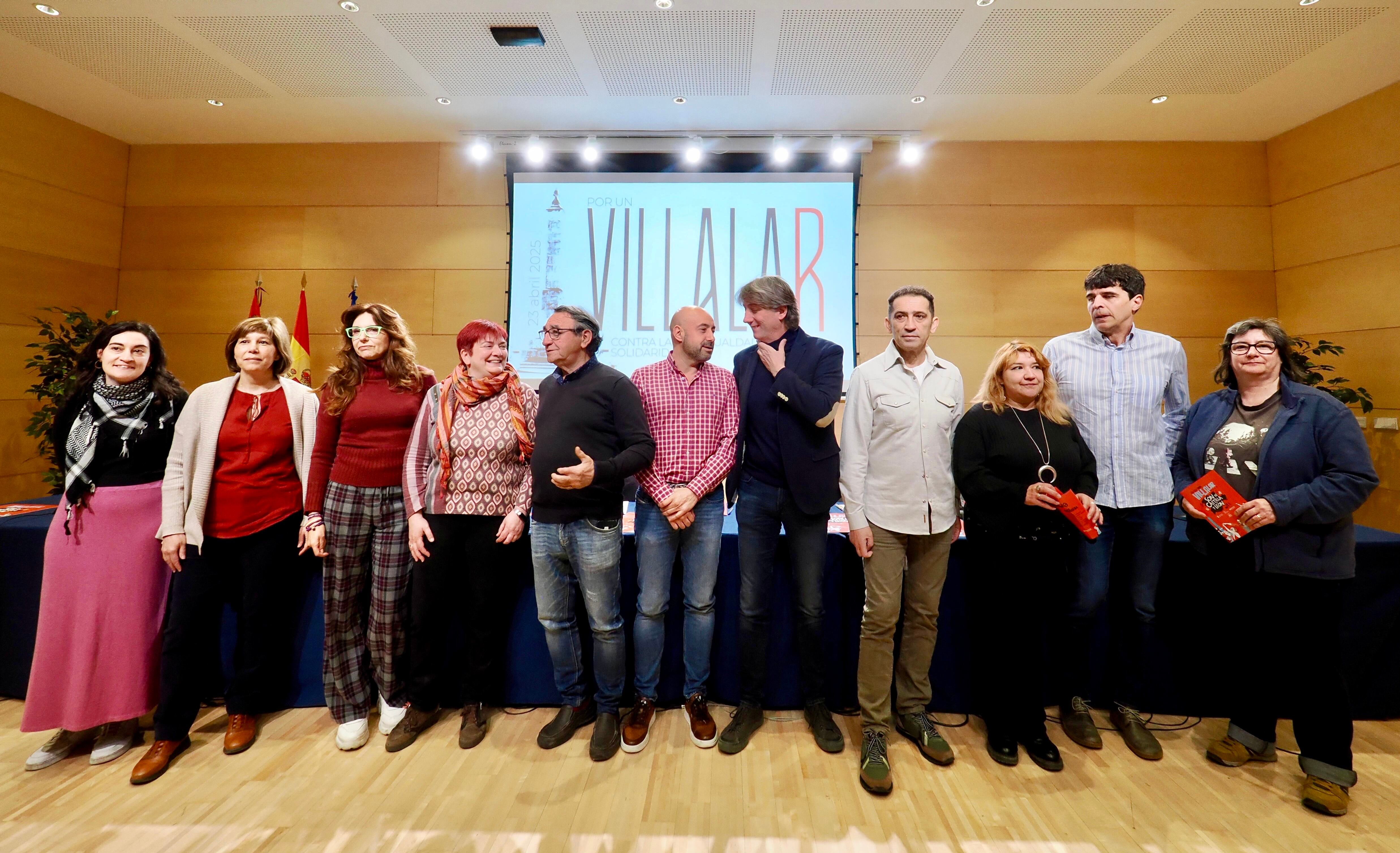 Los partidos políticos, colectivos, sindicatos y organizaciones firmantes del Manifiesto de Villalar 2025 presentan el documento que se leerá en la Campa de Villalar de los Comuneros (Valladolid) el próximo 23 de abril, Día de Castilla y León