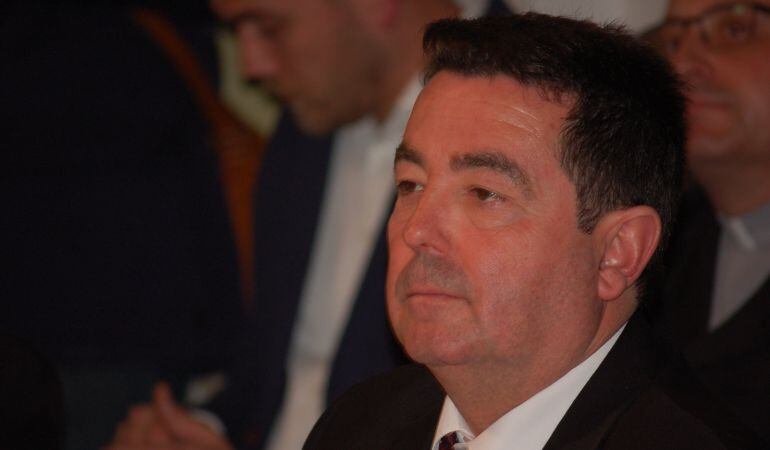 Rafael Redondo, instantes antes de comenzar su pregón de la Semana Santa 2016