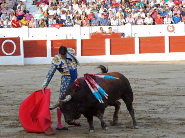 José María Manzanares durante su faena en Linares.