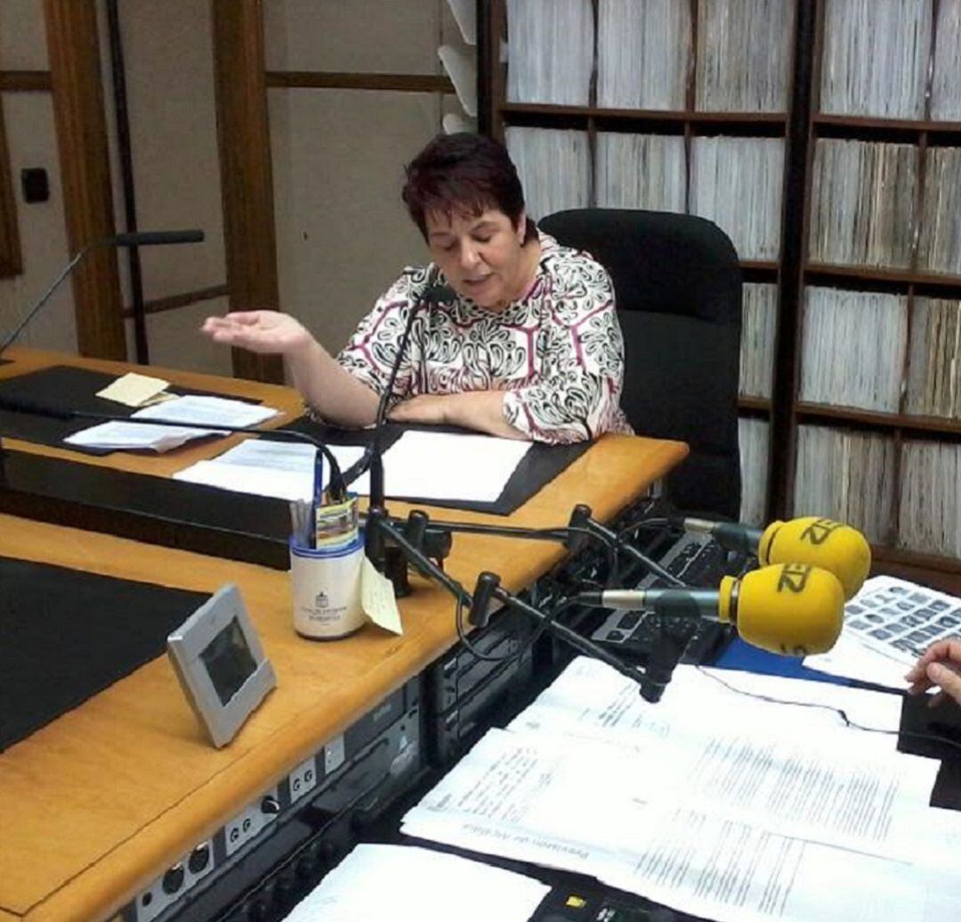 Clara Luquero en una entrevista en Radio Segovia