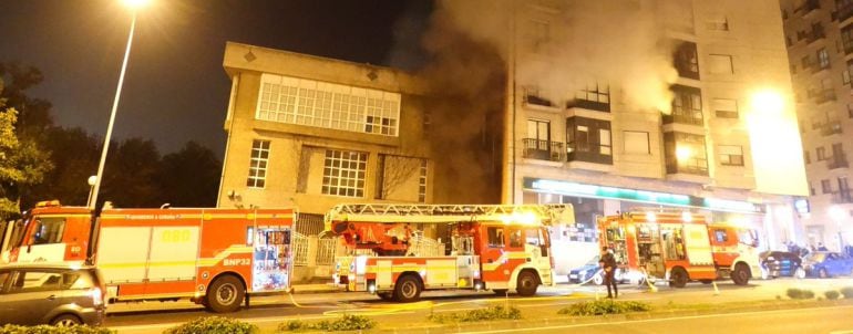 Incendio en la Ronda de Outeiro.