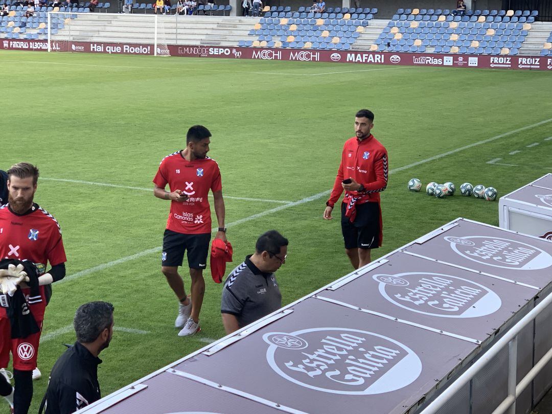 Mauro Dos Santos y Ángel Galván, el miércoles en Pasarón.