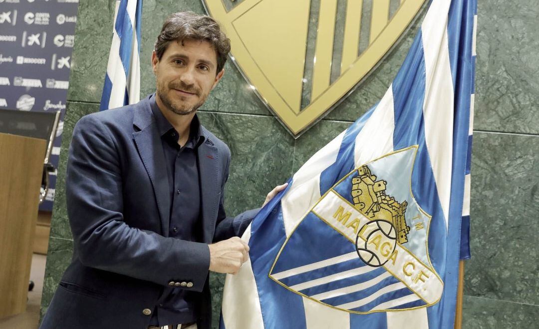 Víctor Sánchez del Amo, después de renovar como entrenador del Málaga CF