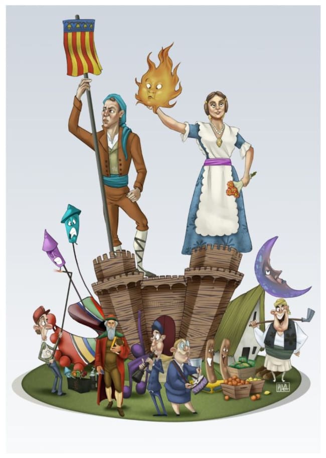 Boceto de la falla que se plantará en Alemania