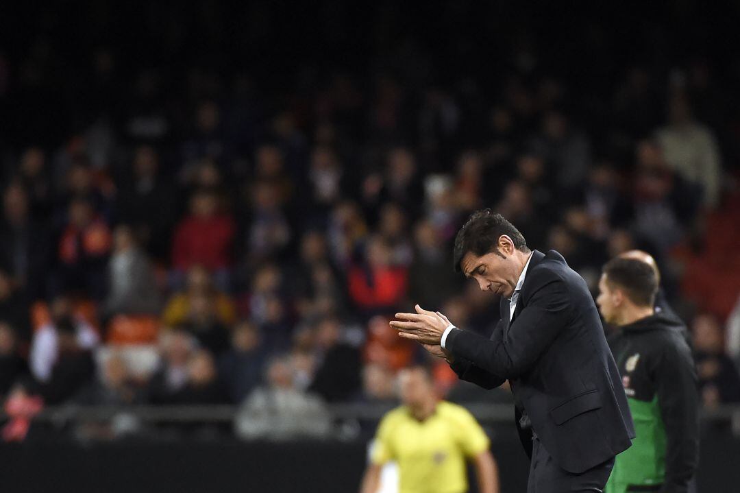 Marcelino García Toral durante un encuentro con el Valencia