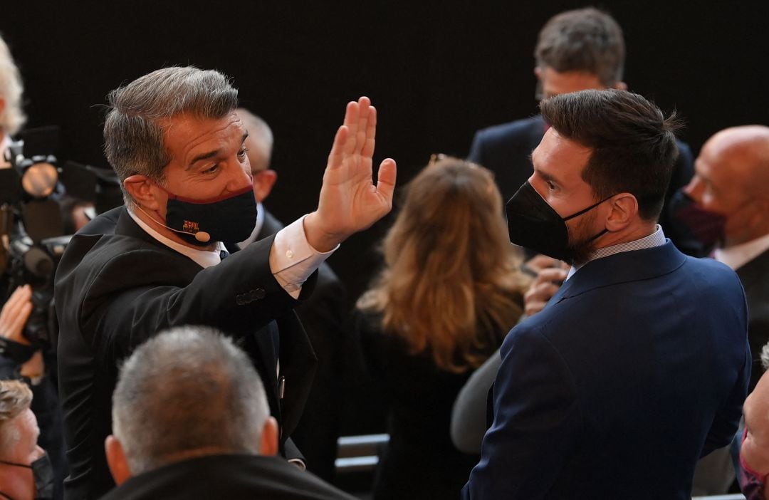 Joan Laporta y Leo Messi, tras la llegada del primero a la presidencia del Barcelona.