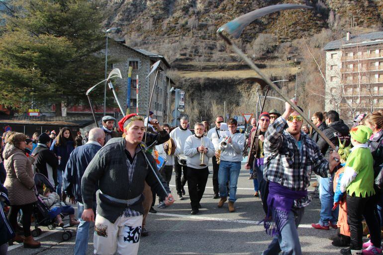 Un moment de la celebració del Carnaval a Encamp