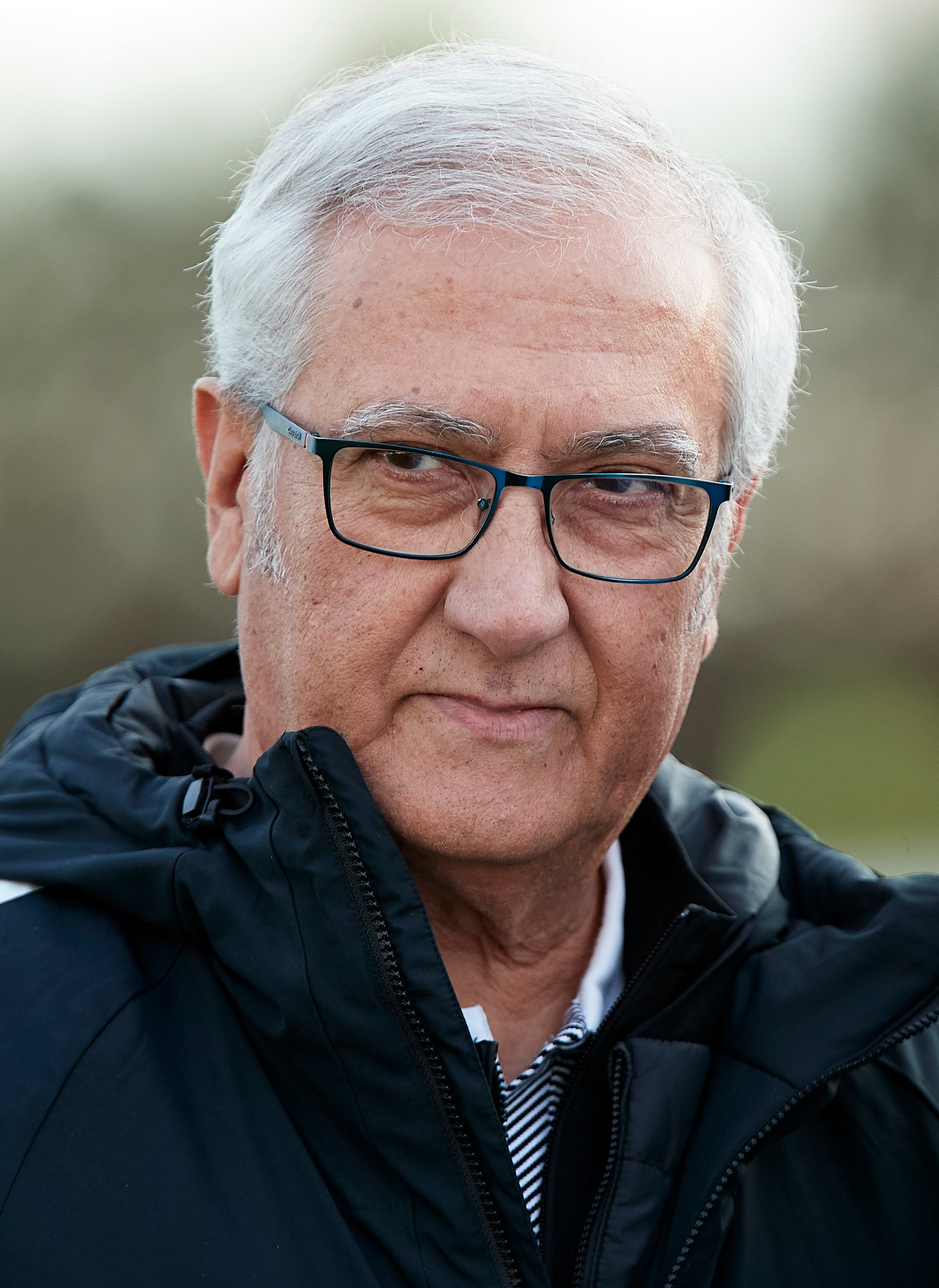 SAN PEDRO DE PINATAR, SPAIN - FEBRUARY 02:  Gregorio Manzano, Manager of Guizhou Henfeng Zicheng looks on prior to the friendly match between Guizhou Henfeng Zicheng and Meizhou Meixian at Pinatar Arena on February 2, 2018 in San Pedro del Pinatar, Spain.  (Photo by Quality Sport Images/Getty Images)
