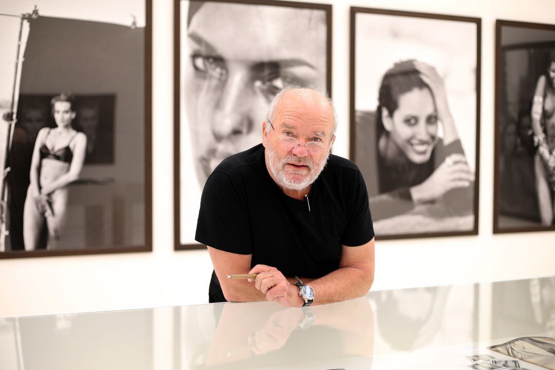 Peter Lindbergh, en una de sus exposiciones de 2017