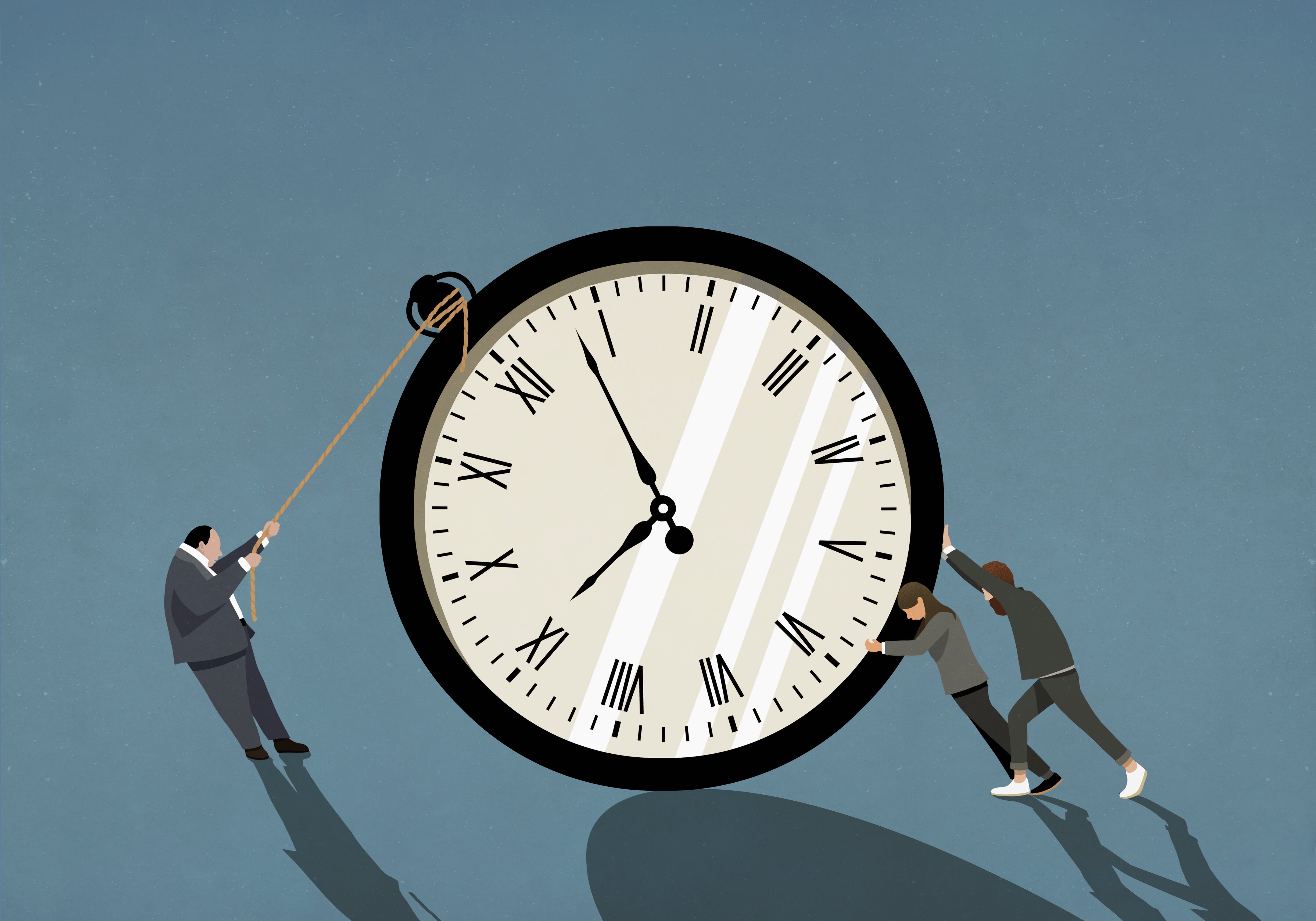 Ilustración sobre horas extra